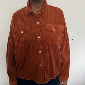 Socialite Burnt Orange Corduroy Jacket